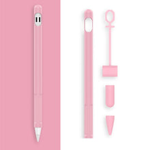 Load image into Gallery viewer, 2 Sets 4 In 1 Stylus Silicone Protective Cover + Anti-Lost Rope Set For Apple Pencil 1, Jade White, Ink Black, Mint Green, Fresh Pink, Red, Midnight Blue, Business Gray