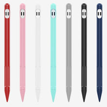 Load image into Gallery viewer, 2 Sets 4 In 1 Stylus Silicone Protective Cover + Anti-Lost Rope Set For Apple Pencil 1, Jade White, Ink Black, Mint Green, Fresh Pink, Red, Midnight Blue, Business Gray