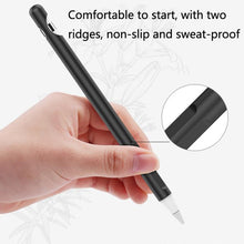 Load image into Gallery viewer, 2 Sets 4 In 1 Stylus Silicone Protective Cover + Anti-Lost Rope Set For Apple Pencil 1, Jade White, Ink Black, Mint Green, Fresh Pink, Red, Midnight Blue, Business Gray