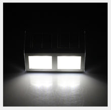 Load image into Gallery viewer, 2 LEDs Solar Powered Light Sensor Control IP44 Waterproof LED Wall Lamp Outdoor Patio Yard Pathway Garden Stairs Step Night Security Lighting, White Light, Warm Light