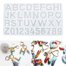 Load image into Gallery viewer, Alphanumeric Silicone Key Ring Bracelet Necklace Pendant Making Mold, 60-199, 50-460-D
