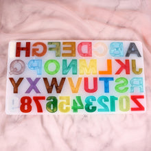 Load image into Gallery viewer, Alphanumeric Silicone Key Ring Bracelet Necklace Pendant Making Mold, 60-199, 50-460-D