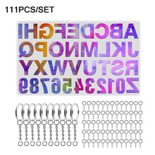 Load image into Gallery viewer, 111PCS/Set DIY Mirror Silicone Pendant Mold, Crystal Epoxy Key Pendant Set, 111 PCS/Set