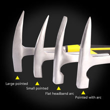Load image into Gallery viewer, Geological Exploration Tool Multi-Function Hardware Hammer, Style:, Small, Large, Pointed With Arc, Flat Head With Arc