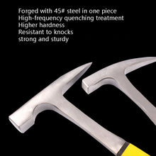 Load image into Gallery viewer, Geological Exploration Tool Multi-Function Hardware Hammer, Style:, Small, Large, Pointed With Arc, Flat Head With Arc