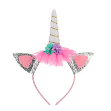 Load image into Gallery viewer, Cartoon Headband Children Birthday Festival Party Hair Accessories, White 1, Silver 1, Colorful 1, Rose Red 1, Blue 1