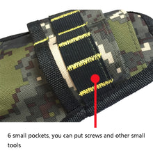 Load image into Gallery viewer, 900D Oxford Cloth Kit Waist Bag Electrician Storage Bag, Black Yellow Line + Belt, Black Red Line + Belt, Black Yellow Line, Black Red Line