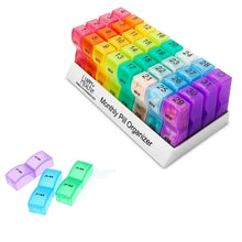 Load image into Gallery viewer, One Month Use 31-Compartment Plastic Colorful Pill Box Family Independent Pill Storage Box