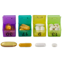 Load image into Gallery viewer, One Month Use 31-Compartment Plastic Colorful Pill Box Family Independent Pill Storage Box