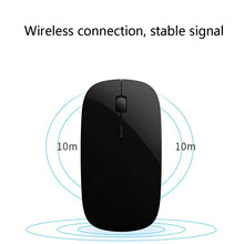 Load image into Gallery viewer, MF-822 2.4G Wireless Mouse 4 Keys Mute Office Ultra-Thin Mouse, White, Black