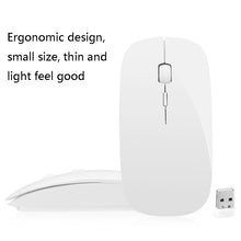 Load image into Gallery viewer, MF-822 2.4G Wireless Mouse 4 Keys Mute Office Ultra-Thin Mouse, White, Black