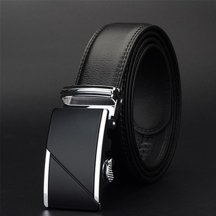 COWATHER CZ025 Men Fashion Business Two-Layer Cowhide Automatic Buckle Belt,Length：