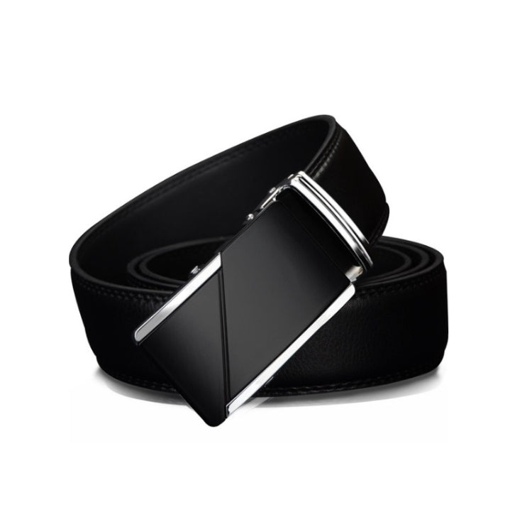 COWATHER CZ025 Men Fashion Business Two-Layer Cowhide Automatic Buckle Belt,Length：