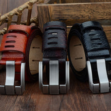 Load image into Gallery viewer, COWATHER QSK001 Men Casual Fashion Two-Layer Leather Pin Buckle Belt,Length：