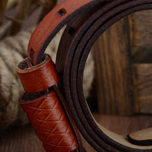 Load image into Gallery viewer, COWATHER QSK001 Men Casual Fashion Two-Layer Leather Pin Buckle Belt,Length：