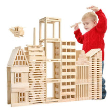 Load image into Gallery viewer, 100 PCS / Set Wooden Architectural Model Building Blocks Puzzle Children Early Education Toys