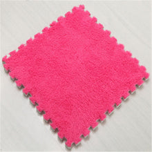 Load image into Gallery viewer, 2 PCS Living Room Bedroom Children Kids Soft Carpet Magic Patchwork Jigsaw Splice Heads Climbing Baby Mat 30x30cm, Rose Red, Camel, Purple, Coffee, Blue, Pink, Green, White, Grey