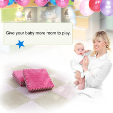 Load image into Gallery viewer, 2 PCS Living Room Bedroom Children Kids Soft Carpet Magic Patchwork Jigsaw Splice Heads Climbing Baby Mat 30x30cm, Rose Red, Camel, Purple, Coffee, Blue, Pink, Green, White, Grey