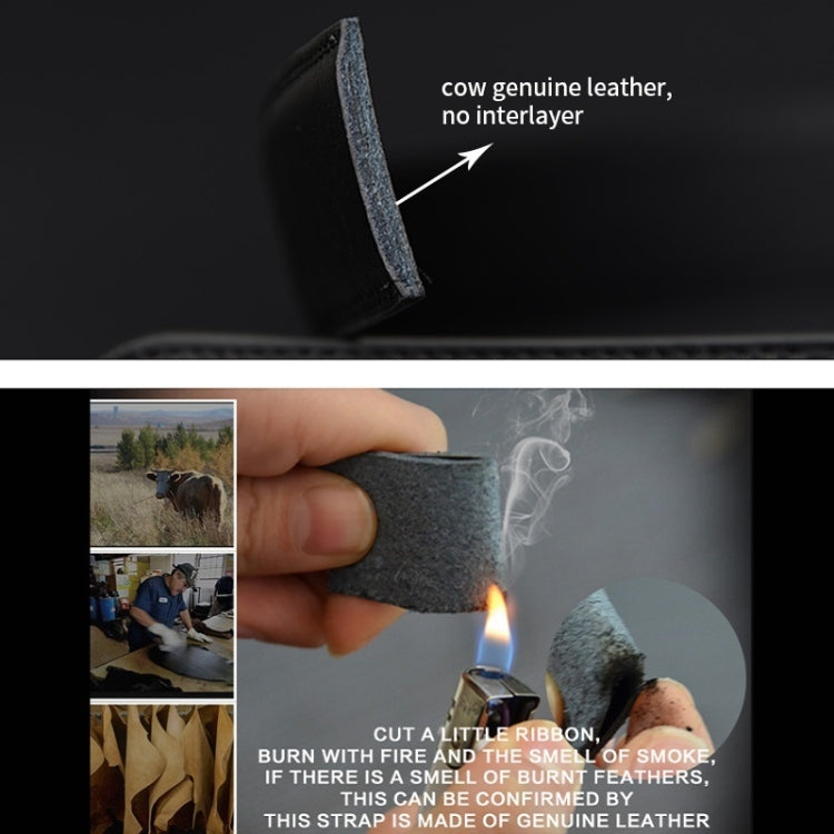 COWATHER CZ032 Men Two-Layer Leather Casual Business All-Match Automatic Buckle Belt, Length: