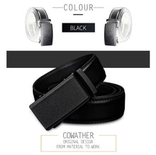 Load image into Gallery viewer, COWATHER CZ032 Men Two-Layer Leather Casual Business All-Match Automatic Buckle Belt, Length: