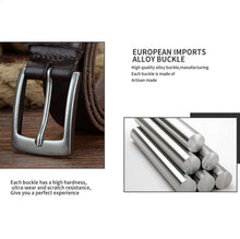 Load image into Gallery viewer, COWATHER XF018 Men Casual Business Pin Buckle Cowhide Belt,Length: