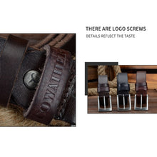 Load image into Gallery viewer, COWATHER XF018 Men Casual Business Pin Buckle Cowhide Belt,Length: