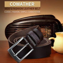 Load image into Gallery viewer, COWATHER XF018 Men Casual Business Pin Buckle Cowhide Belt,Length: