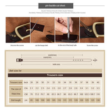Load image into Gallery viewer, COWATHER XF018 Men Casual Business Pin Buckle Cowhide Belt,Length: