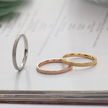 Load image into Gallery viewer, Three Lifetimes Titanium Steel Couple Rings Very Fine Frosted Ring, US Size 3, US Size 4, US Size 5, US Size 6, US Size 7, US Size 8, US Size 9, US Size 10
