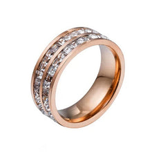 Load image into Gallery viewer, 2pcs Girls Simple Titanium Steel Diamond Ring, US Size 3, US Size 4, US Size 5, US Size 6, US Size 7, US Size 8, US Size 9, US Size 10