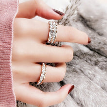 Load image into Gallery viewer, 2pcs Girls Simple Titanium Steel Diamond Ring, US Size 3, US Size 4, US Size 5, US Size 6, US Size 7, US Size 8, US Size 9, US Size 10