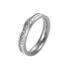 Load image into Gallery viewer, 2pcs Girls Simple Titanium Steel Diamond Ring, US Size 3, US Size 4, US Size 5, US Size 6, US Size 7, US Size 8, US Size 9, US Size 10