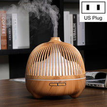 Load image into Gallery viewer, Bird Cage Wood Graphic Aromatherapy Machine Ultrasonic Smart Home Colorful Night Light Hollow Humidifier, US Plug, EU Plug, AU Plug, UK Plug