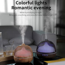 Load image into Gallery viewer, Bird Cage Wood Graphic Aromatherapy Machine Ultrasonic Smart Home Colorful Night Light Hollow Humidifier, US Plug, EU Plug, AU Plug, UK Plug