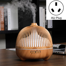 Load image into Gallery viewer, Bird Cage Wood Graphic Aromatherapy Machine Ultrasonic Smart Home Colorful Night Light Hollow Humidifier, US Plug, EU Plug, AU Plug, UK Plug