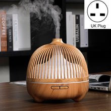 Load image into Gallery viewer, Bird Cage Wood Graphic Aromatherapy Machine Ultrasonic Smart Home Colorful Night Light Hollow Humidifier, US Plug, EU Plug, AU Plug, UK Plug