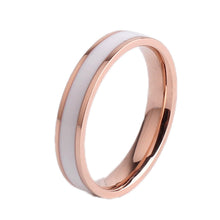 Load image into Gallery viewer, Simple Black White Epoxy Couple Ring Women Titanium Steel Ring Jewelry, US Size 3, US Size 4, US Size 5, US Size 6, US Size 7, US Size 8, US Size 9, US Size 10