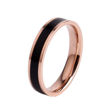 Load image into Gallery viewer, Simple Black White Epoxy Couple Ring Women Titanium Steel Ring Jewelry, US Size 3, US Size 4, US Size 5, US Size 6, US Size 7, US Size 8, US Size 9, US Size 10