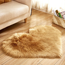 Load image into Gallery viewer, Love Heart Rugs Artificial Wool Sheepskin Hairy Carpet Faux Floor Mat Fur Plain Fluffy Soft Area Rug Tapetes, 30*40cm, 40*50cm, 50*60cm, 70*90cm, 80*90cm