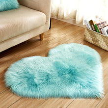 Load image into Gallery viewer, Love Heart Rugs Artificial Wool Sheepskin Hairy Carpet Faux Floor Mat Fur Plain Fluffy Soft Area Rug Tapetes, 30*40cm, 40*50cm, 50*60cm, 70*90cm, 80*90cm