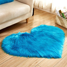 Load image into Gallery viewer, Love Heart Rugs Artificial Wool Sheepskin Hairy Carpet Faux Floor Mat Fur Plain Fluffy Soft Area Rug Tapetes, 30*40cm, 40*50cm, 50*60cm, 70*90cm, 80*90cm