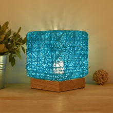 Load image into Gallery viewer, USB Square Sepak Takraw Table Lamp Bedroom Bedside Decorative Light, Spec:, Button Switch+Base, Dimming Switch+Base