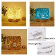Load image into Gallery viewer, USB Square Sepak Takraw Table Lamp Bedroom Bedside Decorative Light, Spec:, Button Switch+Base, Dimming Switch+Base