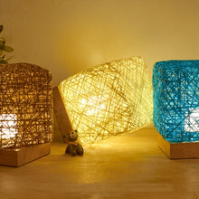 Load image into Gallery viewer, USB Square Sepak Takraw Table Lamp Bedroom Bedside Decorative Light, Spec:, Button Switch+Base, Dimming Switch+Base