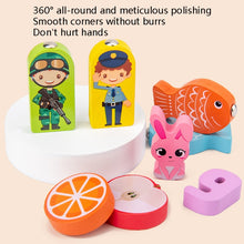 Load image into Gallery viewer, HBE-0729 7 in 1 Numbers Cognition Wooden Building Blocks Magnetic Fishing Educational Toy For Children