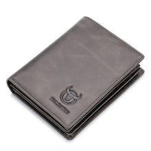 Load image into Gallery viewer, BUFF CAPTAIN 027 Men Short Anti-Theft Wallet Leather Multi-Card Thicken Wallet, Black, Brown, Luxurious Ash, Blue