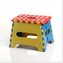 Load image into Gallery viewer, Portable Thick Plastic Kids folding Stool Outdoor Activity Tool Home Traveling Necessity, Color Random Delivery, Folding Stool