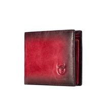 Load image into Gallery viewer, BUFF CAPTAIN 05 Men Leather Short Wallet Anti-Theft Brush Multi-Card Bit First-Layer Soft Cowhide Wallet, Red, Black, Yellow Brown