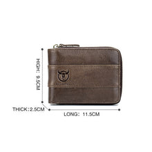 Load image into Gallery viewer, BUFF CAPTAIN 025 Leather Short Horizontal First-Layer Cowhide Wallet Multi-Function Card Tap Wallet