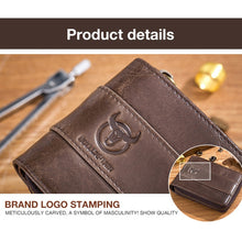 Load image into Gallery viewer, BUFF CAPTAIN 025 Leather Short Horizontal First-Layer Cowhide Wallet Multi-Function Card Tap Wallet